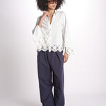soutache blouse IYLA 056 WHITE sea ny 