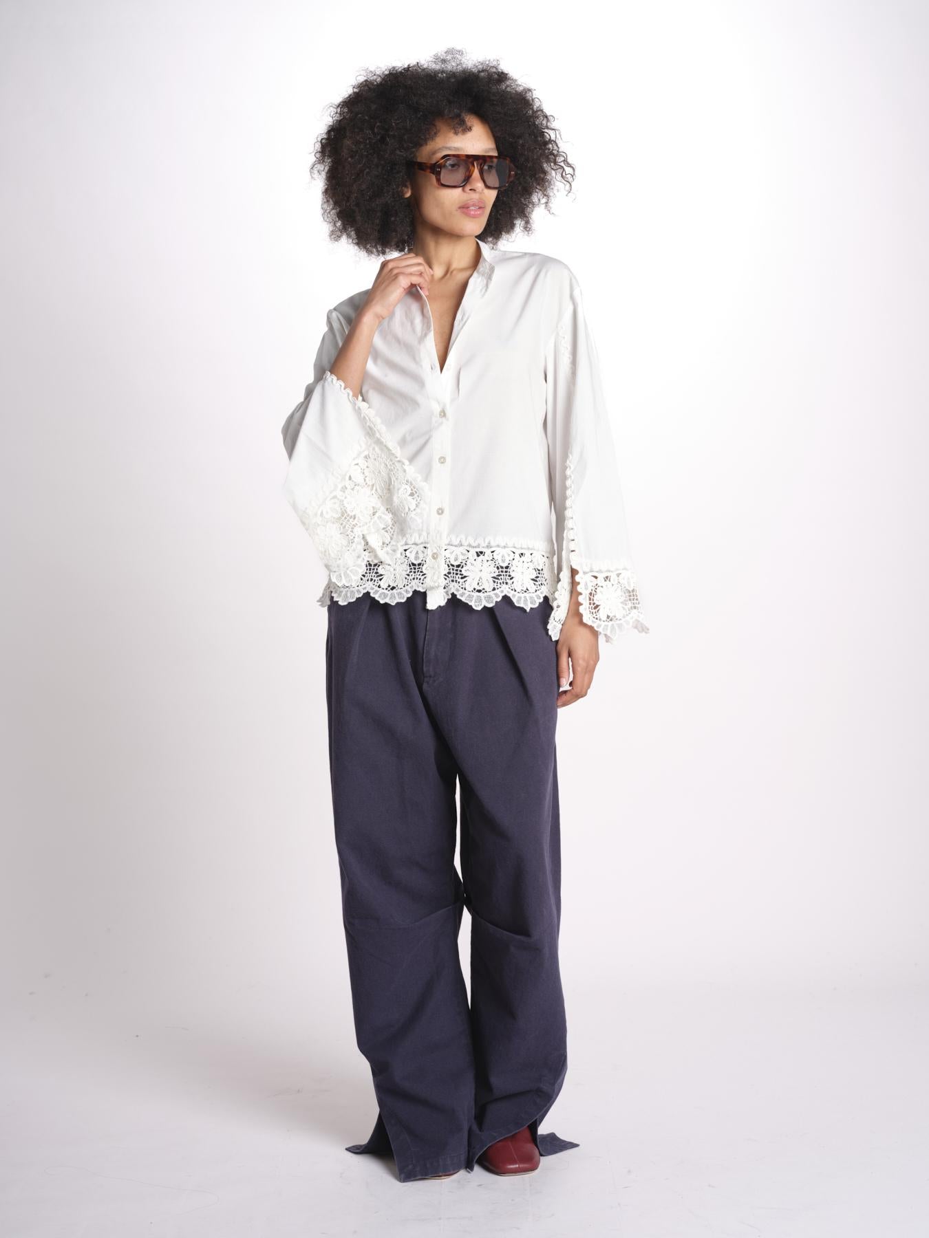 soutache blouse IYLA 056 WHITE sea ny 
