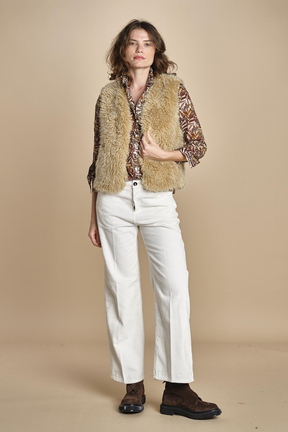 CINEMA camicia con stampa tigre BECH623 NATURAL hartford 