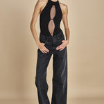 JOLIE BODYSUIT body senza maniche con striscia di tulle centrale JOLIE BLACK undress code 