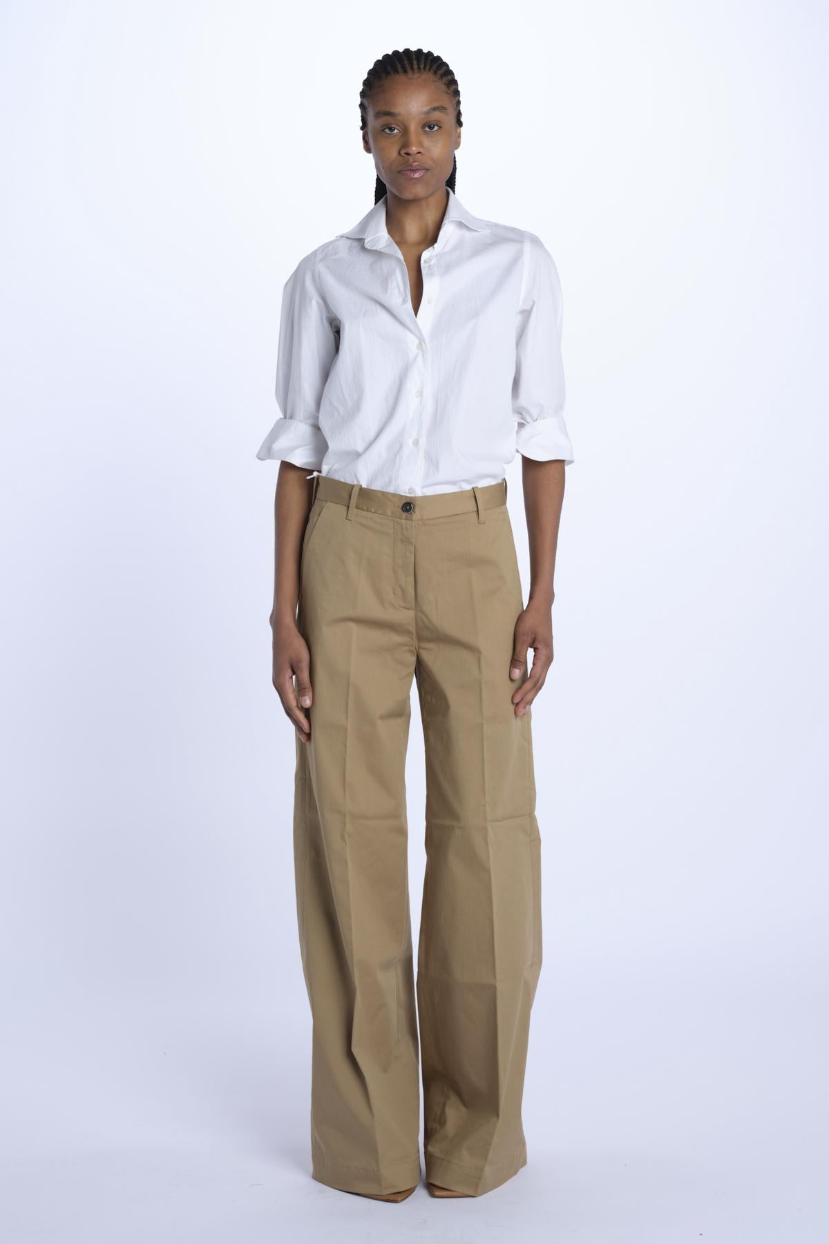Pantalone NADIA co/ stretch NADIA NAC120 P01 CAMEL nine in the morning 