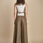 pantalone over con nervature in occhio di pernice ORIANA 540932 19 quelledue 