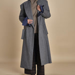 OLLY COAT cappotto doppiopetto in flanella over MJD517_A60003 1002 GREY jejia 