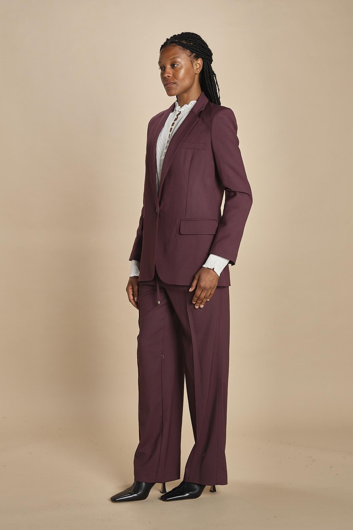 TILIA giacca un bottone tela lana 5EVA01-V02301 BORDEAUX vanessa bruno 