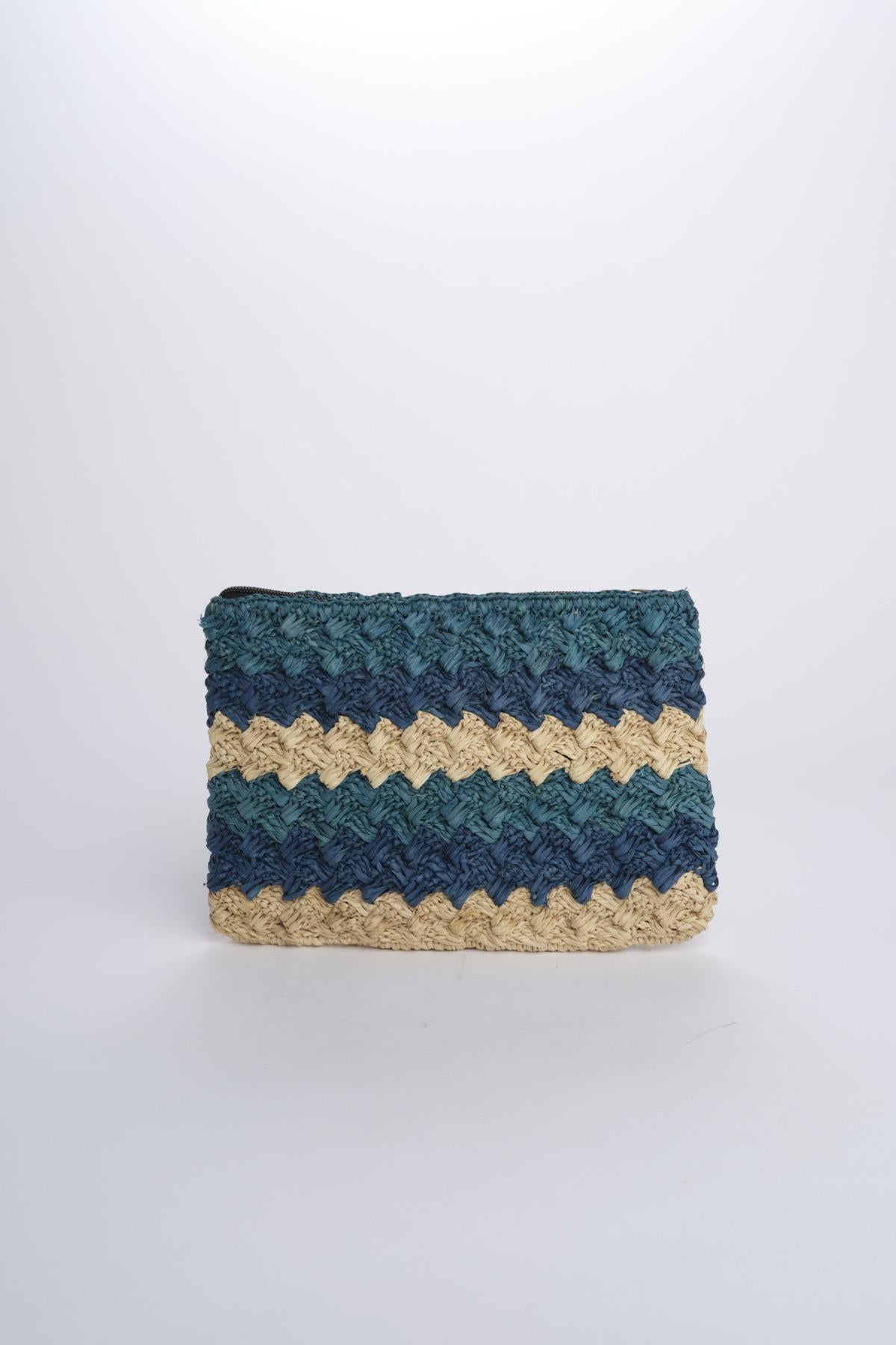PERLA pochette a righe PERLA AZZURRO camalya 