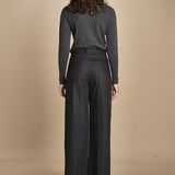 pantalone gessato 15P008CO191 P092 GREY ines de la fressange 