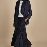 gonna lunga a pieghe C12230166479 BLU n21 