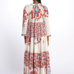 Abito lungo m/l fiori Maxi Hippydress MH BFF4 MA4 yvonne s. 