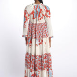 Abito lungo m/l fiori Maxi Hippydress MH BFF4 MA4 yvonne s. 
