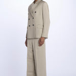 Blazer CHARLOTTE doppio petto misto lino CHARLOTTE CHA15 SABBIA nine in the morning 