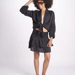 camicia con nodo MARIABL NOIR laraethnics 