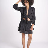 camicia con nodo MARIABL NOIR laraethnics 