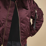 bomber unisex nylon raso 756111 MA- 608 DARK CHERRY alpha 