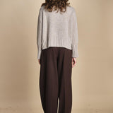 maglia dolcevita in moulinè MIL1 MOULINE 14020 BEIGE milaura 