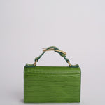 Clutch AUDREY MINI CLUTCH pelle B575CFC GREEN studio AMELIA 