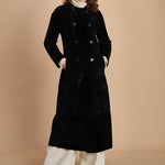 24098 cappotto doppiopetto in astrakan 24098300 NERO milaura 