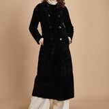 24098 cappotto doppiopetto in astrakan 24098300 NERO milaura 