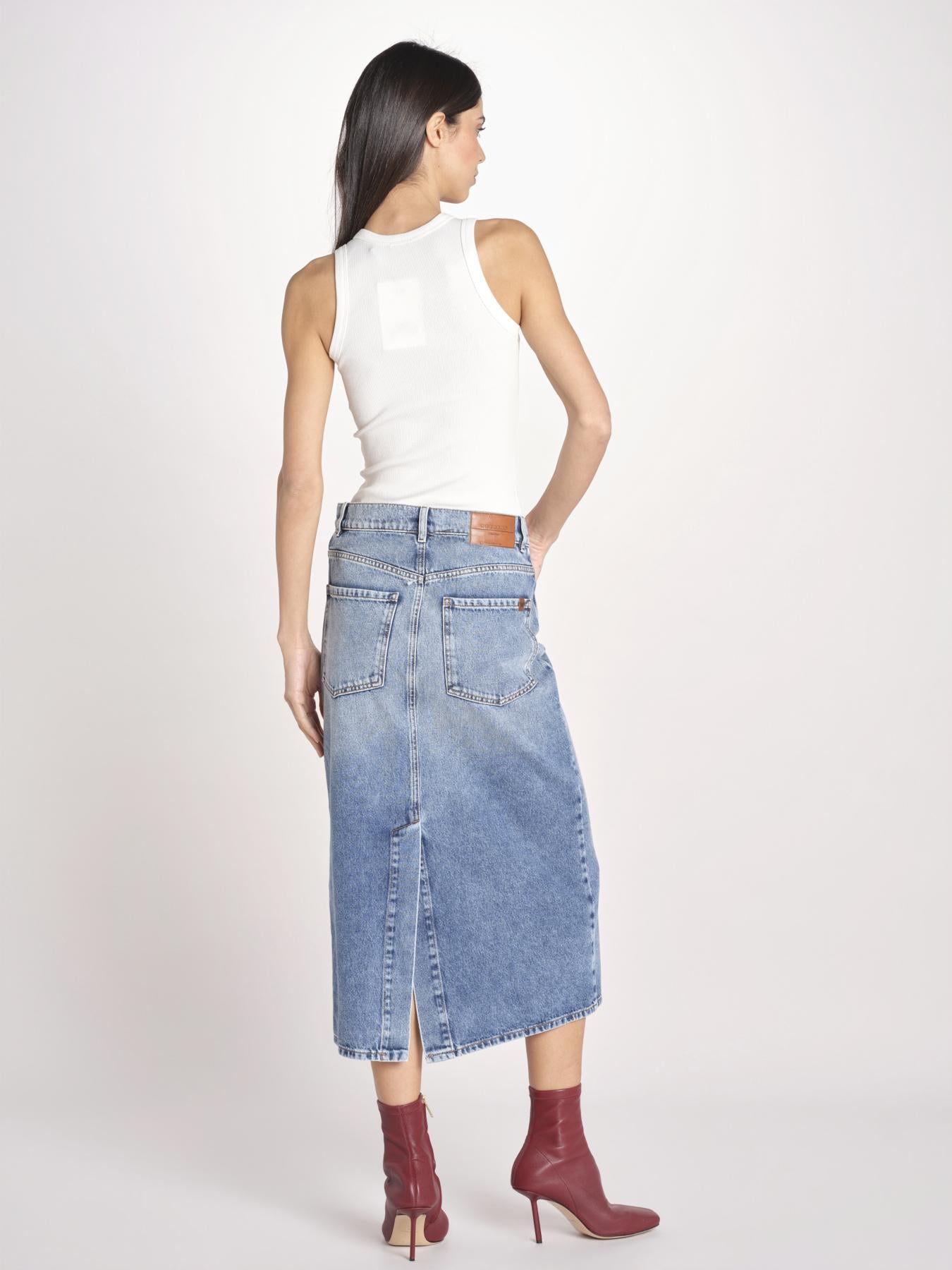 gonna lunga in denim con bottoni ASTI 2615101062600 006 BLU weekend maxmara 
