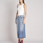 gonna lunga in denim con bottoni ASTI 2615101062600 006 BLU weekend maxmara 