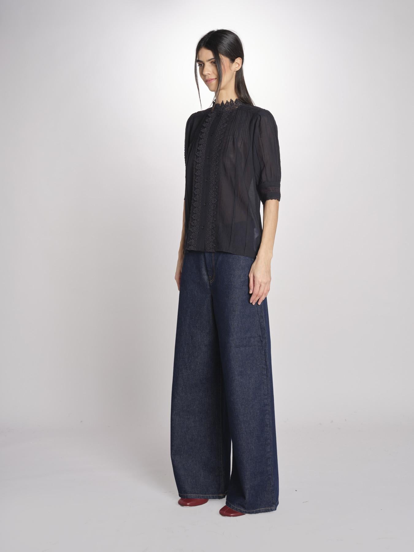 Camicia con ricami ARSENENO 2HVA27-V09783 NOIR vanessa bruno 