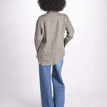 camicia uomo lino con automatici SABRILI MILITARE milaura 