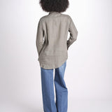 camicia uomo lino con automatici SABRILI MILITARE milaura 