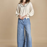 maglia over traforata BAUSCA ECRU ba&sh 