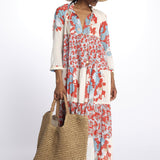Abito lungo m/l fiori Maxi Hippydress MH BFF4 MA4 yvonne s. 
