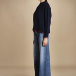 maglia girocollo over CLAUDIA GIROCOLLO BLUNAVY_ROSSO tenne' 