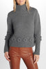 turtleneck with flower applique