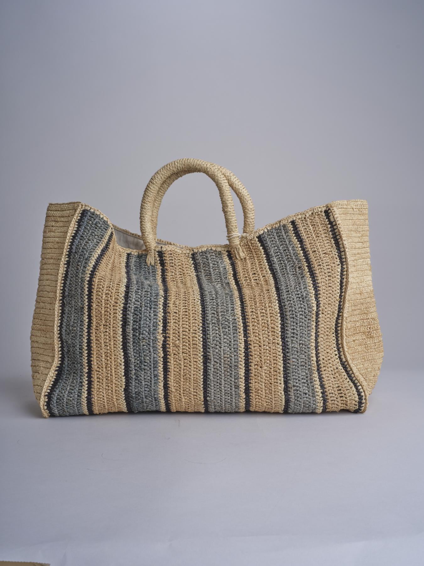 RHEA borsa in paglia a righe grandi SAC RHEA 01BG475 MULTI bagatelle france 