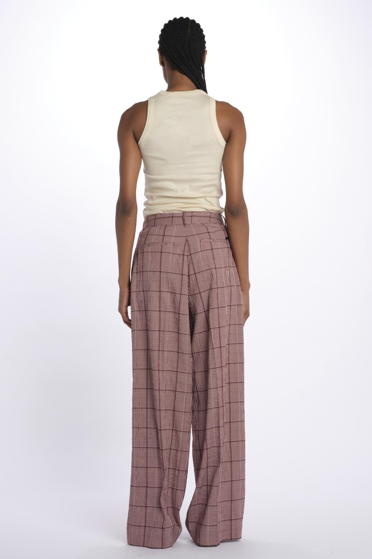 pantaloni seersucker principe di galles 179558 U106 scotch&soda 