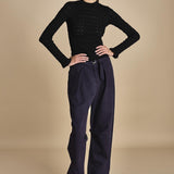 maglia girocollo jaquard RUBY 118 BLACK sea ny 