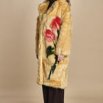 ecopelliccia con fiore FLOWER FUR 340268 CREAM farm rio 
