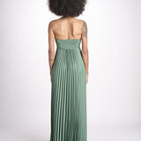 abito lungo plisse WILLOW VERT ba&sh 