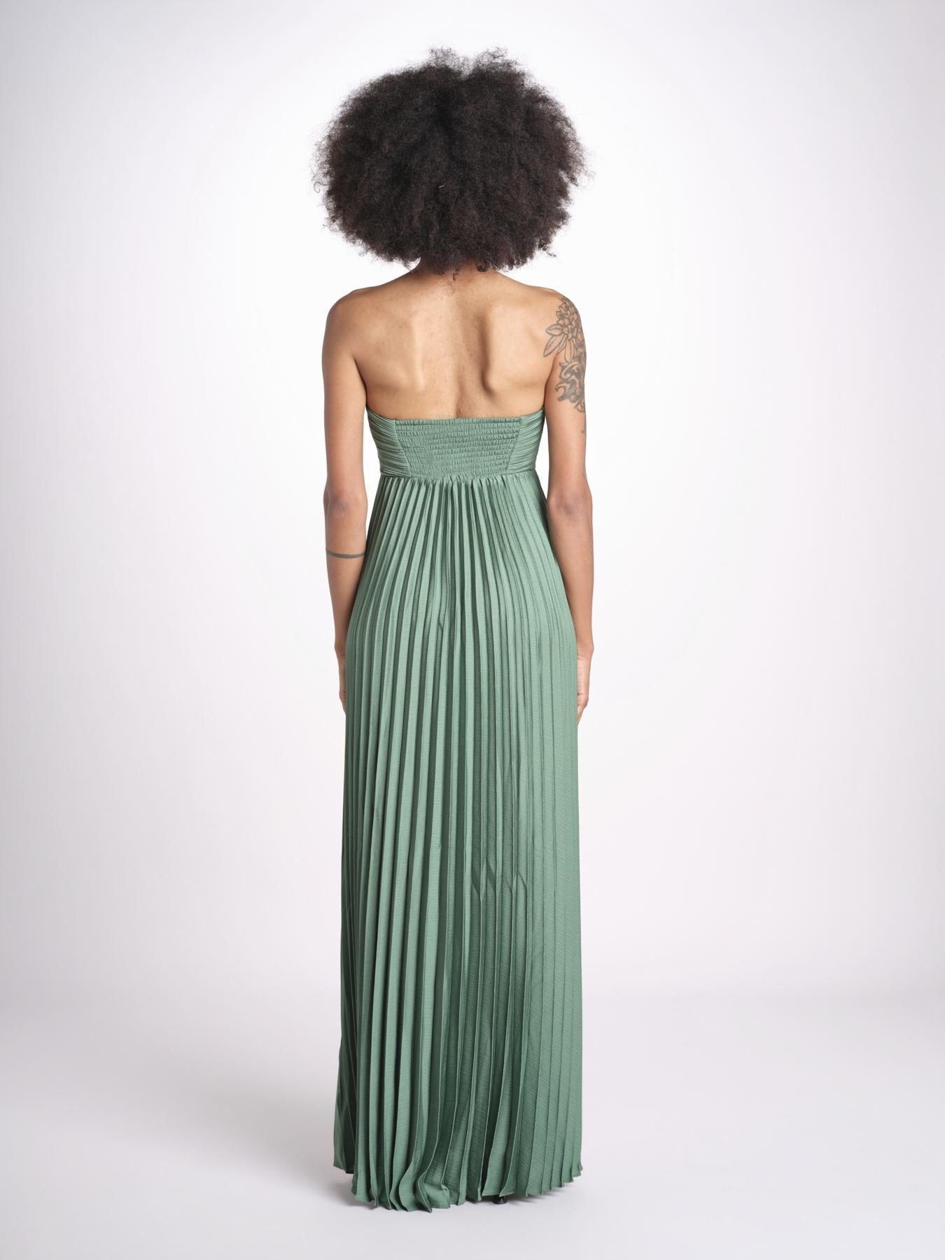 abito lungo plisse WILLOW VERT ba&sh 