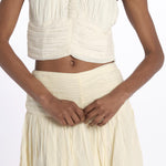 Gonna lunga pieghe CHERRY SKIRT ANTIQUEWHITE scarlett poppies 
