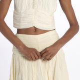 Gonna lunga pieghe CHERRY SKIRT ANTIQUEWHITE scarlett poppies 