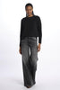 British buttoned crew neck