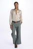 Pantalone MELODY D cropped canvas tinto capo
