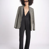 tuta in satin allacciata dietro al collo LENNOX BLACK amazuìn 