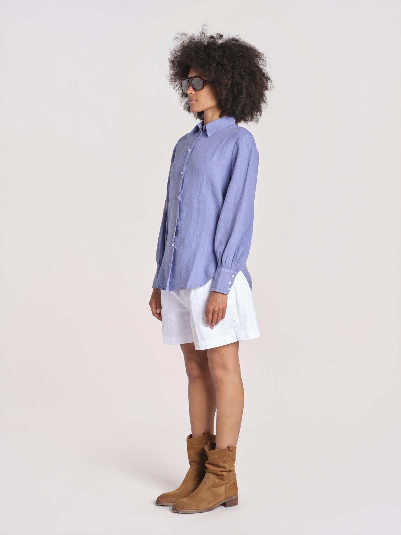 ANNA camicia in lino maschile ANNA M29D0ANNA_T2159 U427 TULIP massimo alba 