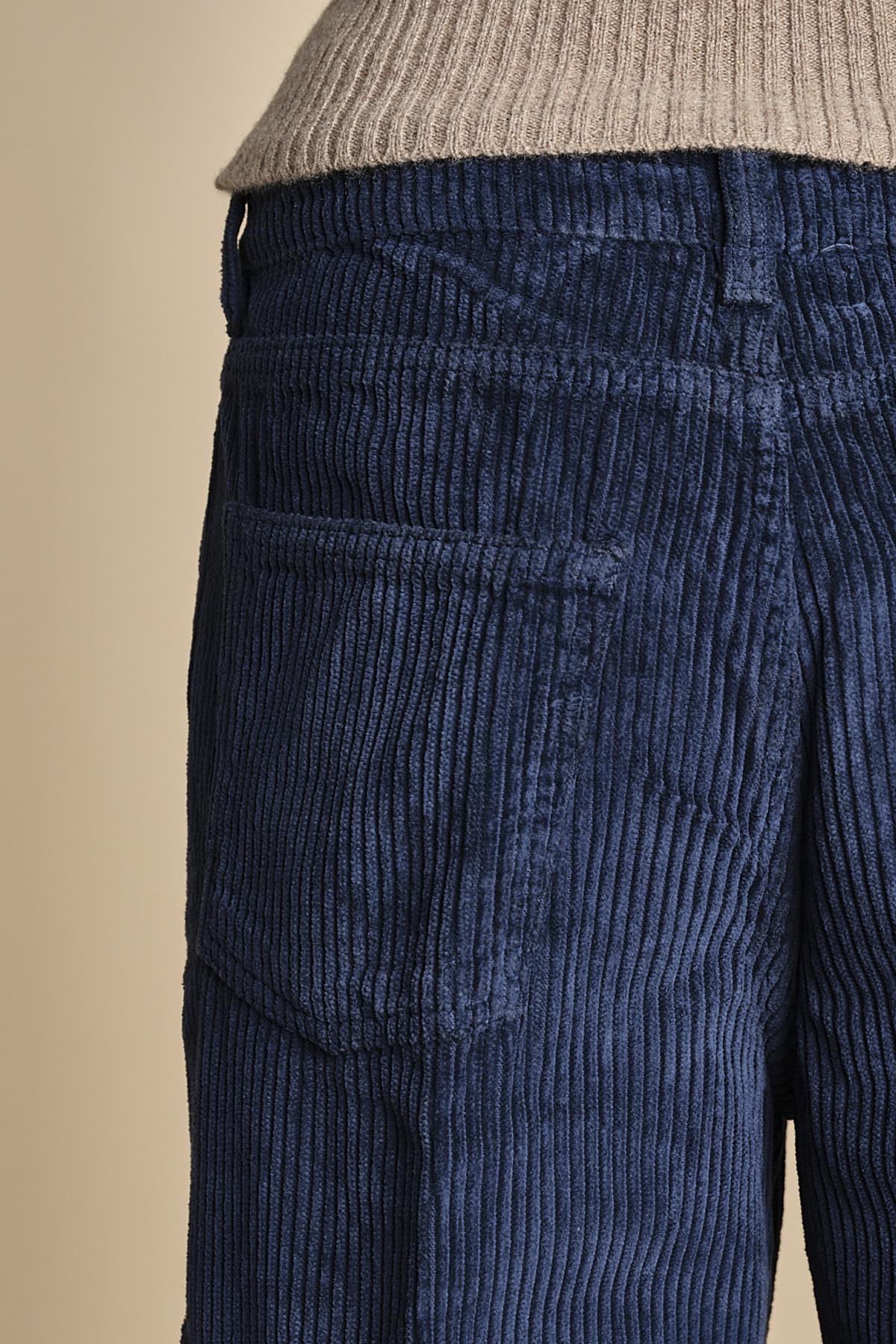 pantalone in veluto cropped ZELDA NAVYBLUE true avenue 
