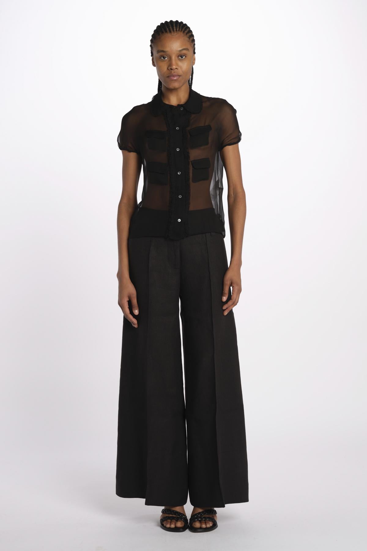 Camicia m/c chiffon G082 5586 9000 n21 