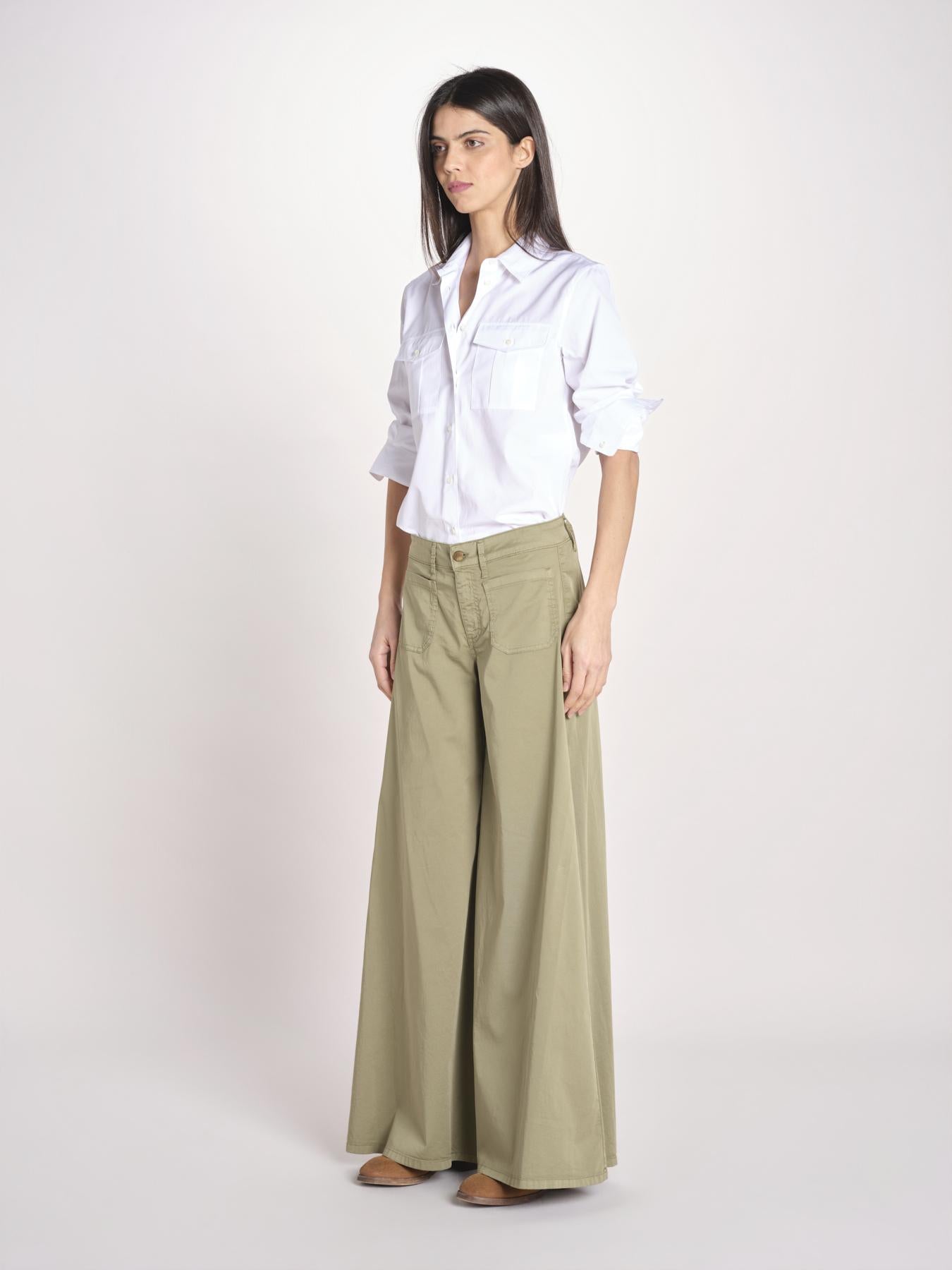 pantalone over 4 tasche GRACE XG02 169 OLIVA ps don't forget me 