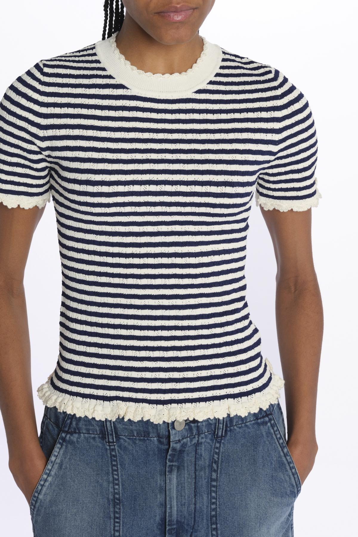 ADDY KNIT s/slv tee E008 MULTI sea ny 