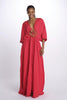 CECILE long dress with V-neckline in front and back