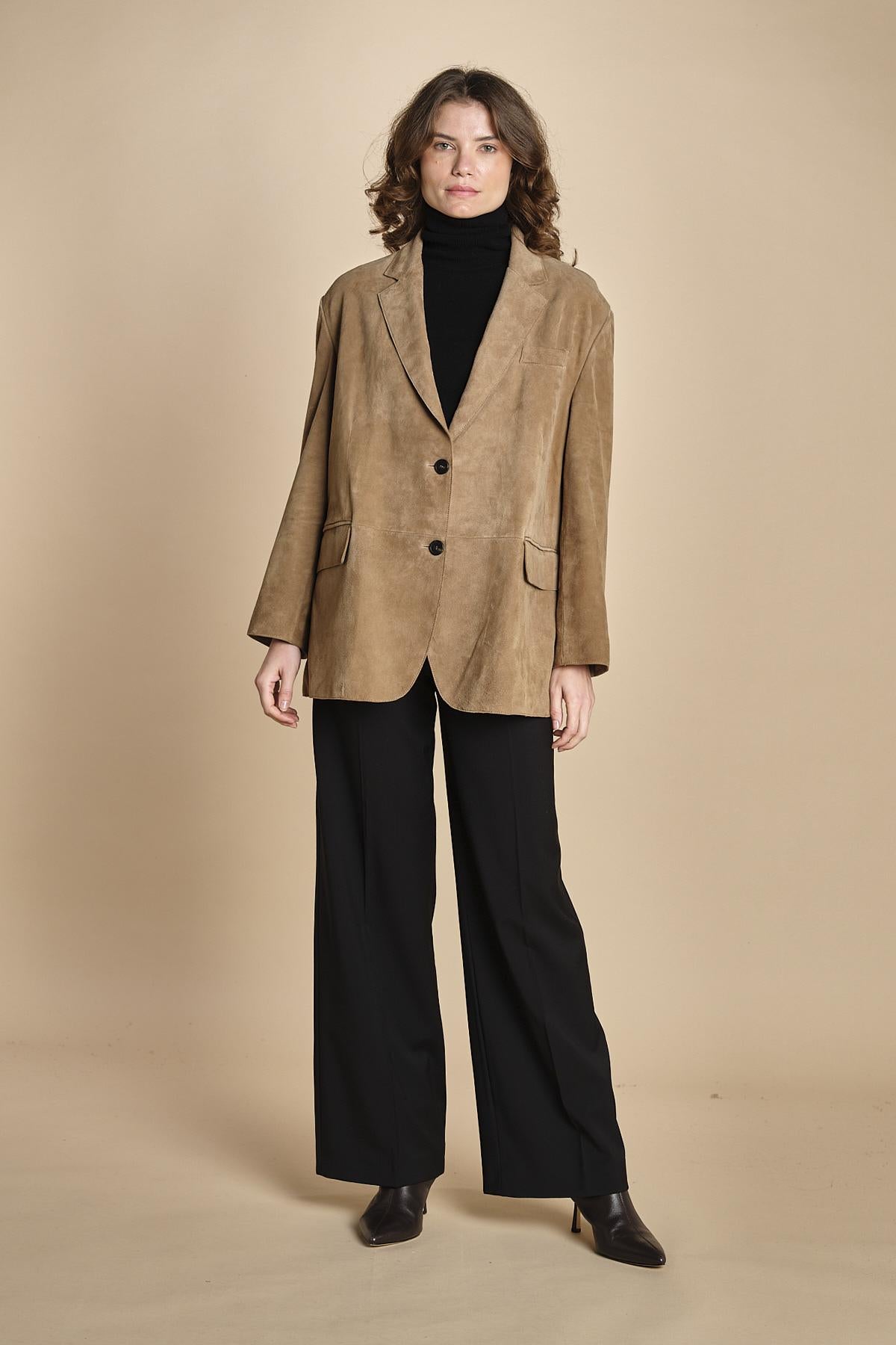 blazer over camoscio ROLANDA 2525446071600 001 weekend maxmara 