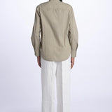 GEMMA camicia con rouches M27D0GEMMAT0278 FANGO massimo alba 