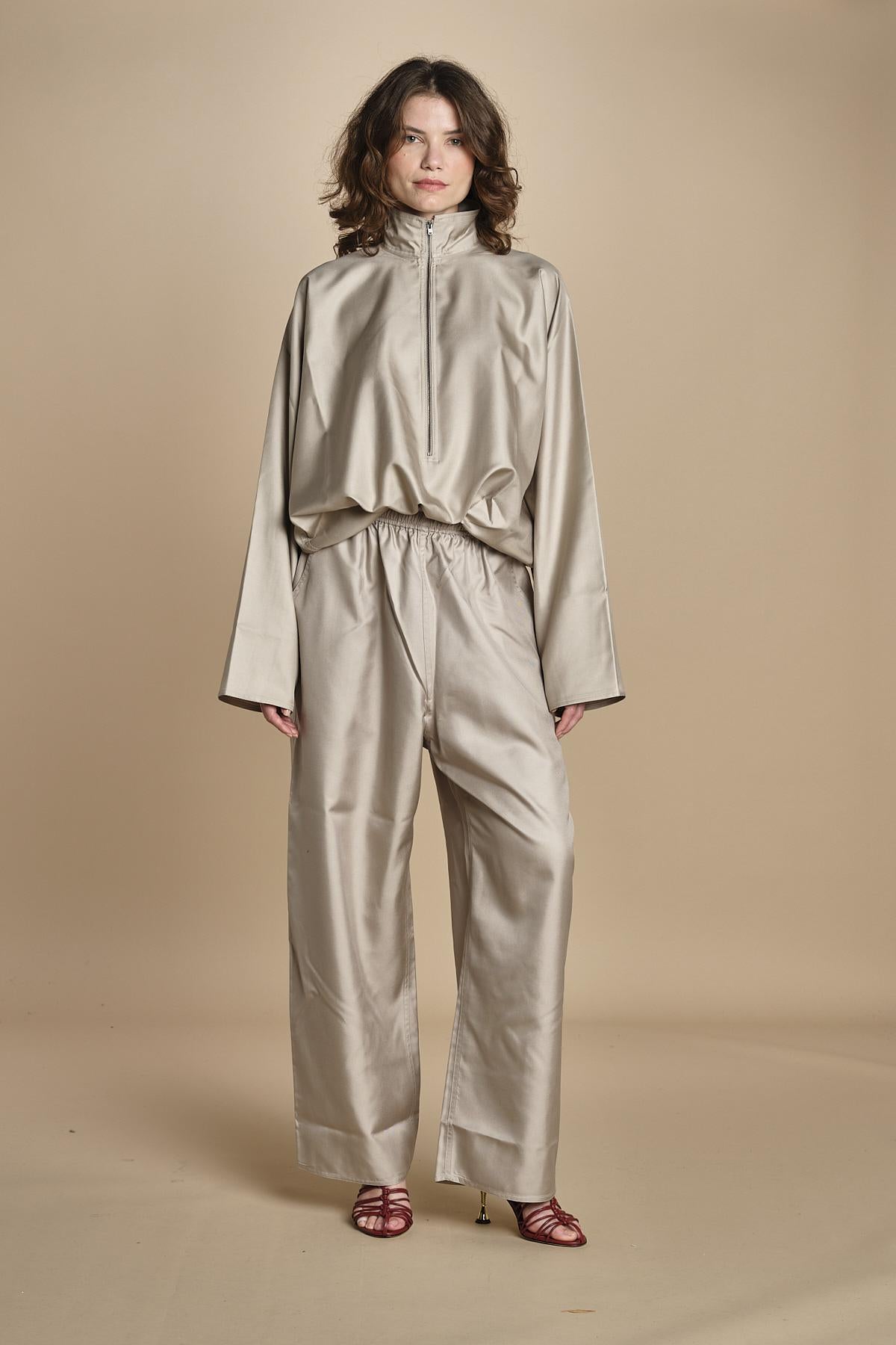 CARRACCI top in seta con zip CARRACCI STONE sofie d'hoore 